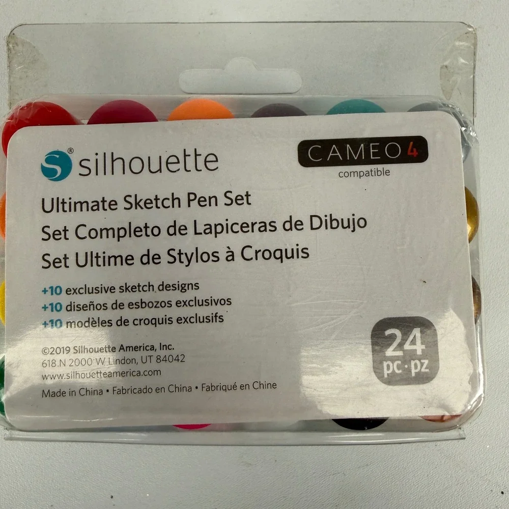Silhouette Ultimate Sketch Pen Set 24 Piece Cameo 4 Compatible Assorted Colors